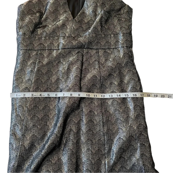 Michael Kors Metallic Jacquard V-Neck Fit & Flare Dress size 10 - Picture 6 of 9